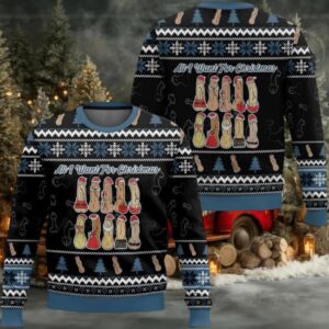 Funny Dick All I Want For Christmas Ugly Christmas Sweater