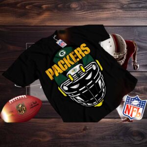 Green Bay Packers NFL Helmet Graphic T Shirt