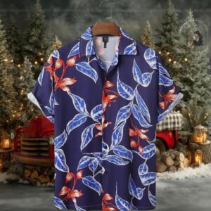 Geo Dot Print Hawaiian Shirt
