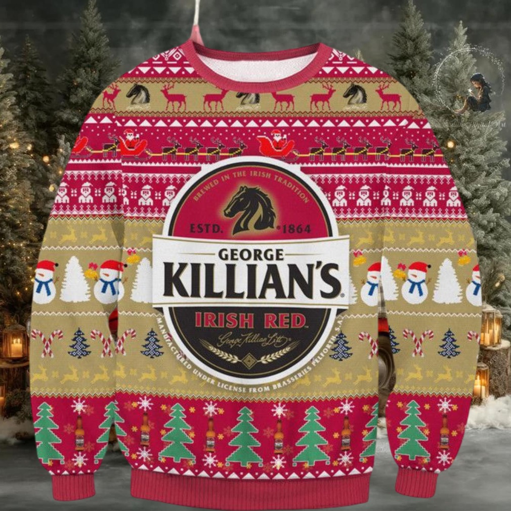 George Killian S Irish Red Beer Ugly Christmas Sweater 2025 George Killian S Irish Red Beer Ugly Christmas Sweater 2025