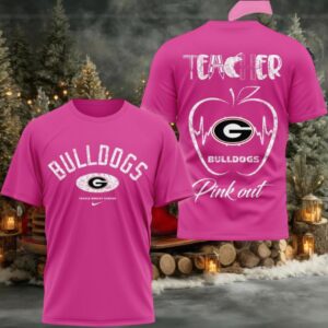 Georgia Bulldogs 2025 NCAA Teacher Tackle Breast Cancer Unisex 3D Shirt