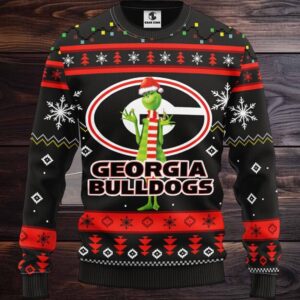 Georgia Bulldogs Funny Grinch Ugly Christmas Sweater, Grinch Xmas Sweater