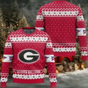 Georgia Bulldogs – Custom Name And Number Ugly Christmas Sweater