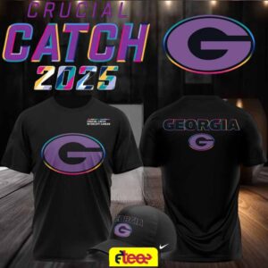 Georgia Football 2025 Crucial Catch Intercept Cancer 2 sided t shirt