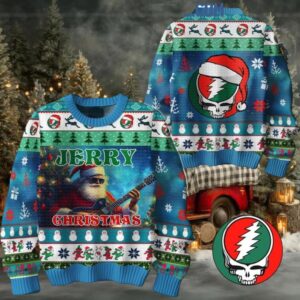Grateful Dead Jerry Gracia 2025 Celebration Christmas Ugly Sweater