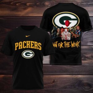 Green Bay Packers 2025 NFL Not For The Weak Halloween All Over Print Logo Two Sided Shirt