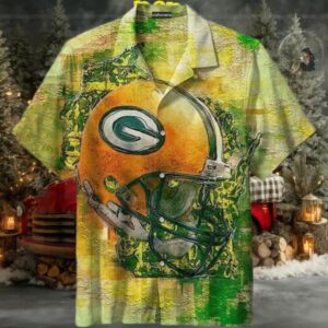 Green Bay Packers Canvas Men’s Hawaiian Shirt