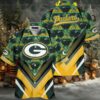 Green Bay Packers Palm Trees Sunset On The Beach Hawaiian Shirt Green Bay Packers Palm Trees Sunset On The Beach Hawaiian Shirt