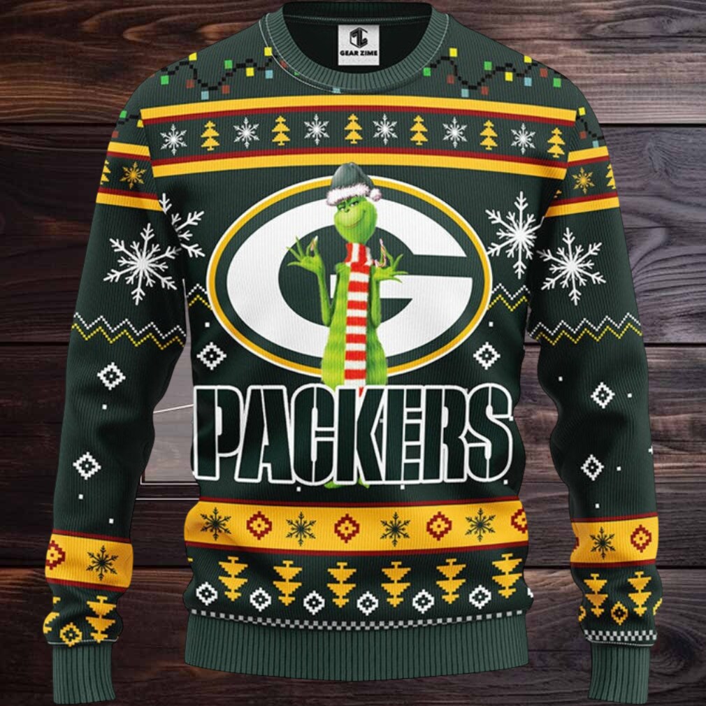 Green Bay Packers Funny Grinch Ugly Christmas Sweater, Grinch Xmas Sweater Green Bay Packers Funny Grinch Ugly Christmas Sweater, Grinch Xmas Sweater