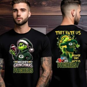Green Bay Packers Grinch Merry Christmas Grinchmas 2025 Personalized Football Logo Two Sided Shirt