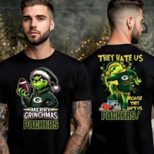 Green Bay Packers Grinch Merry Christmas Grinchmas 2025 Personalized Football Logo Two Sided Shirt