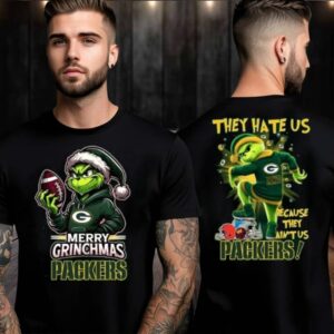 Green Bay Packers Grinch Merry Christmas Grinchmas 2025 Personalized Football Logo Two Sided Shirt