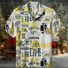 Green Bay Packers Canvas Men’s Hawaiian Shirt Green Bay Packers Canvas Men’s Hawaiian Shirt