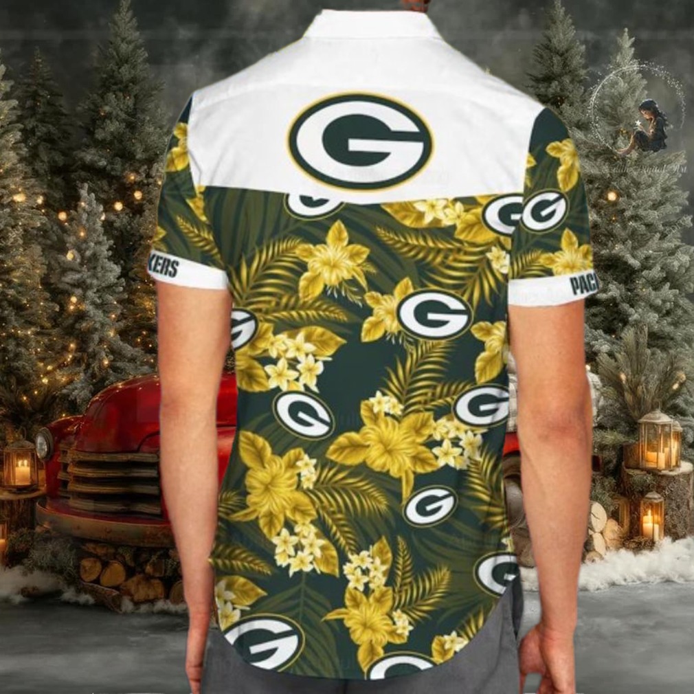 Green Bay Packers Logo NFL Hibicus Flower Hawaiian Shirt Green Bay Packers Logo NFL Hibicus Flower Hawaiian Shirt