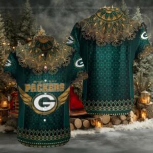 Green Bay Packers Mandala Pattern Logo Swings Hawaiian Shirt