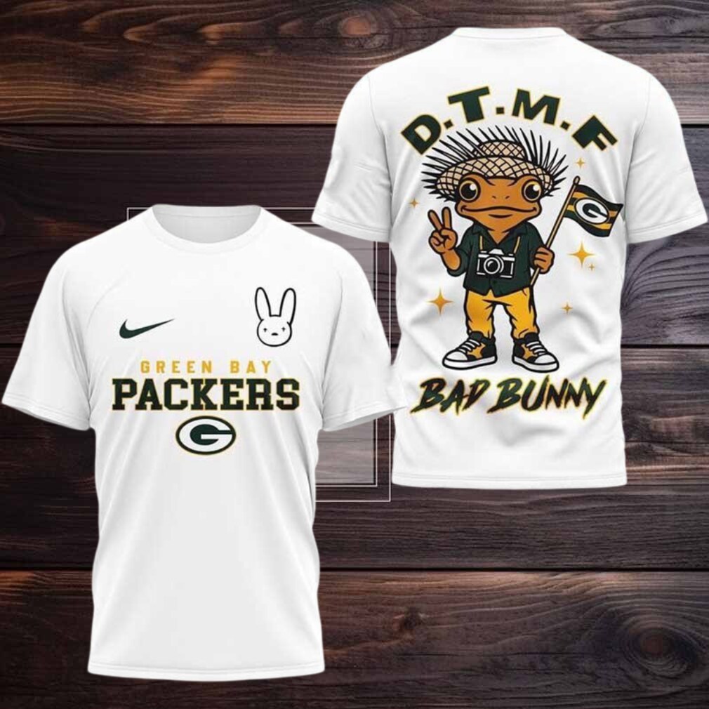 Green Bay Packers NFL Bad Bunny 2025 New Two Sided Shirt Green Bay Packers NFL Bad Bunny 2025 New Two Sided Shirt