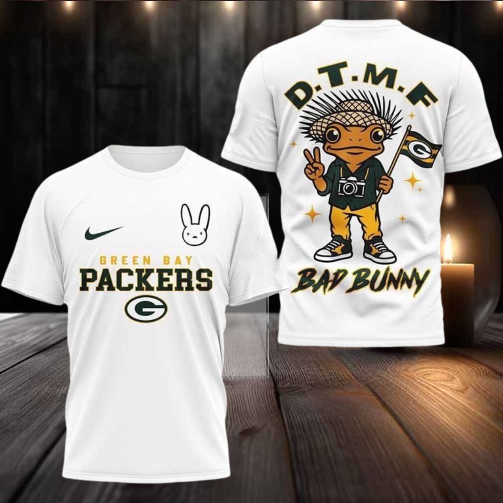 Green Bay Packers NFL Bad Bunny 2025 New Two Sided Shirt Green Bay Packers NFL Bad Bunny 2025 New Two Sided Shirt