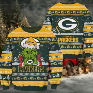 Green Bay Packers NFL Grinch Football Limited Ugly Christmas Sweater