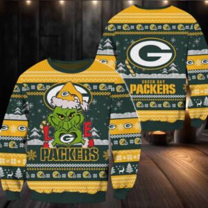Green Bay Packers NFL Grinch Football Limited Ugly Christmas Sweater