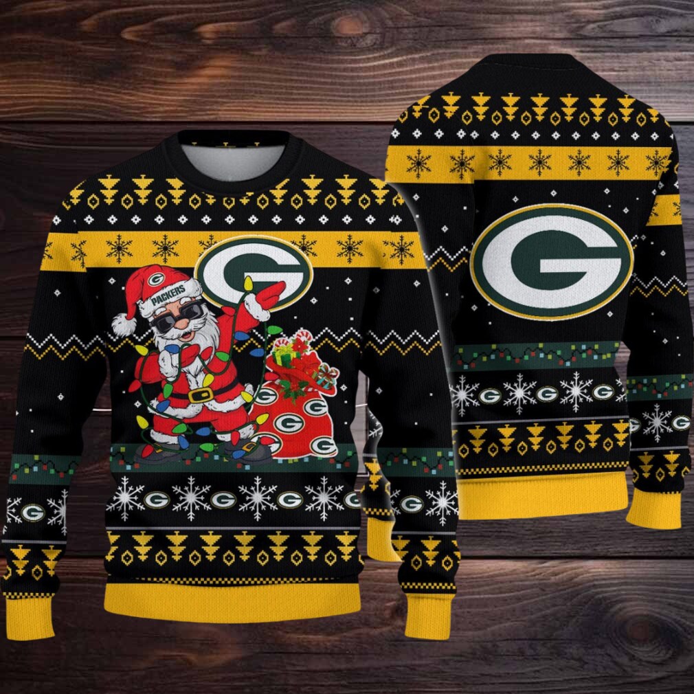 Green Bay Packers Santa Claus Ugly Christmas Sweater Green Bay Packers Santa Claus Ugly Christmas Sweater