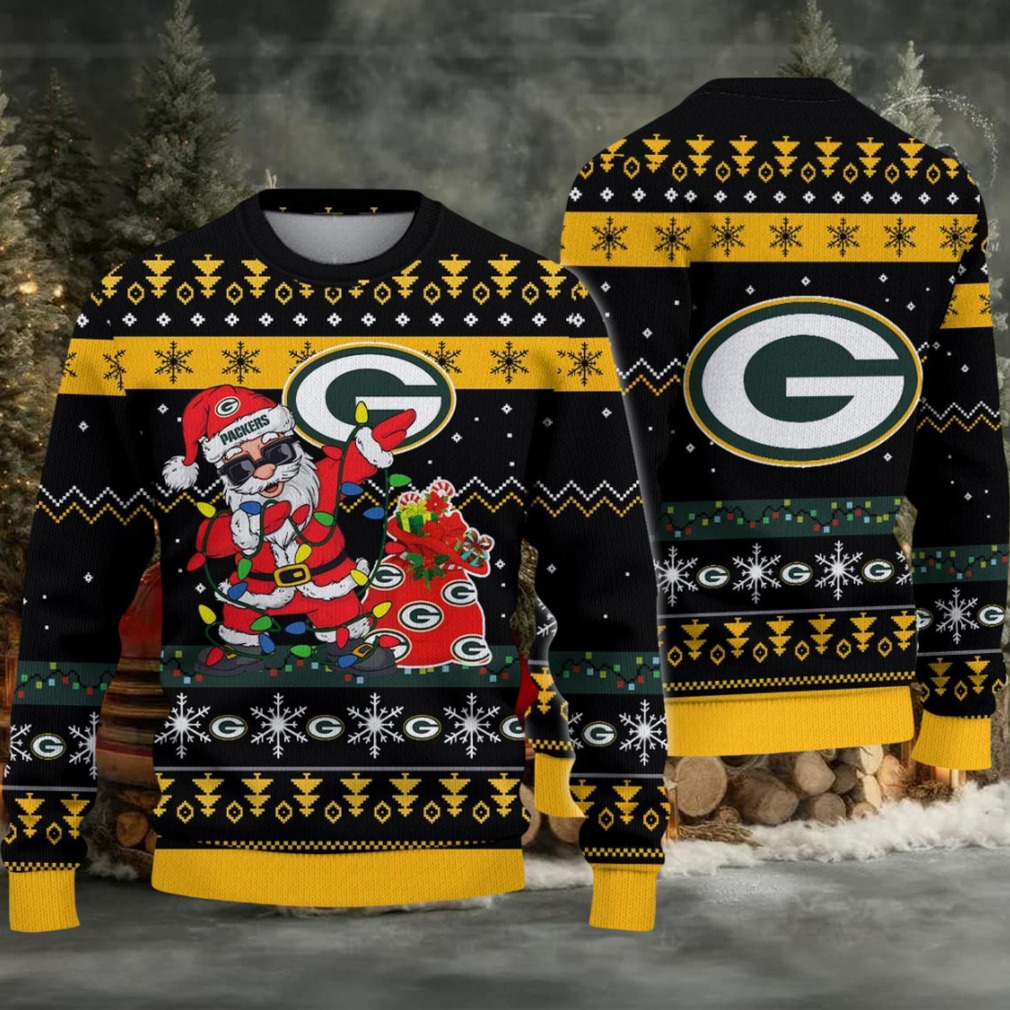 Green Bay Packers Santa Claus Ugly Christmas Sweater Green Bay Packers Santa Claus Ugly Christmas Sweater