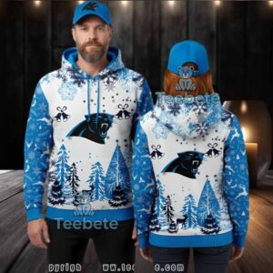 Carolina Panthers Christmas Bell 3D Ugly Hoodie Youth