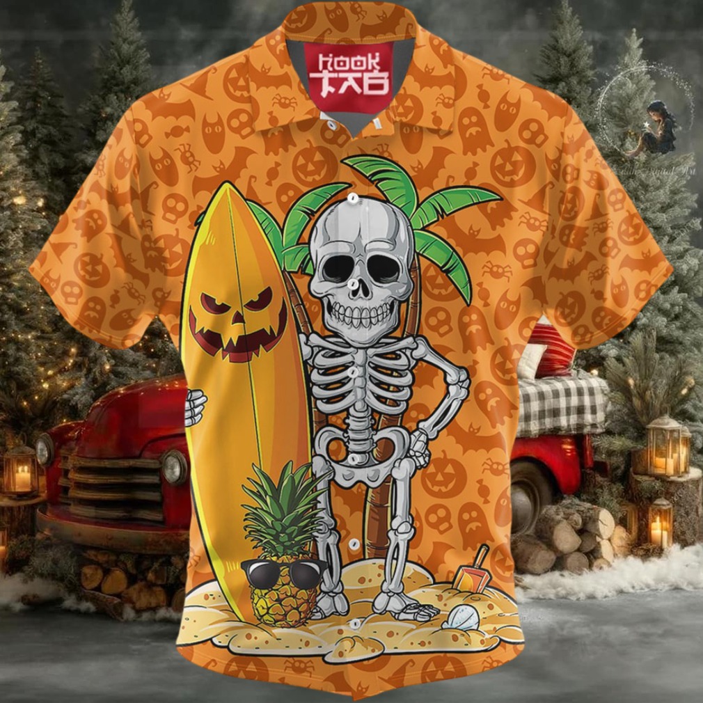 Halloween Hawaii Skeleton Surfing Hawaiian Shirt Halloween Hawaii Skeleton Surfing Hawaiian Shirt