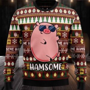 Hamsome Cute Pig Ugly Christmas Sweater