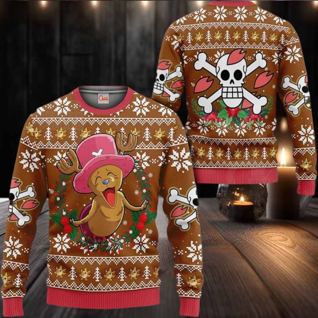 Happy Chopper Anime Xmas One Piece Ugly Christmas Sweater Happy Chopper Anime Xmas One Piece Ugly Christmas Sweater