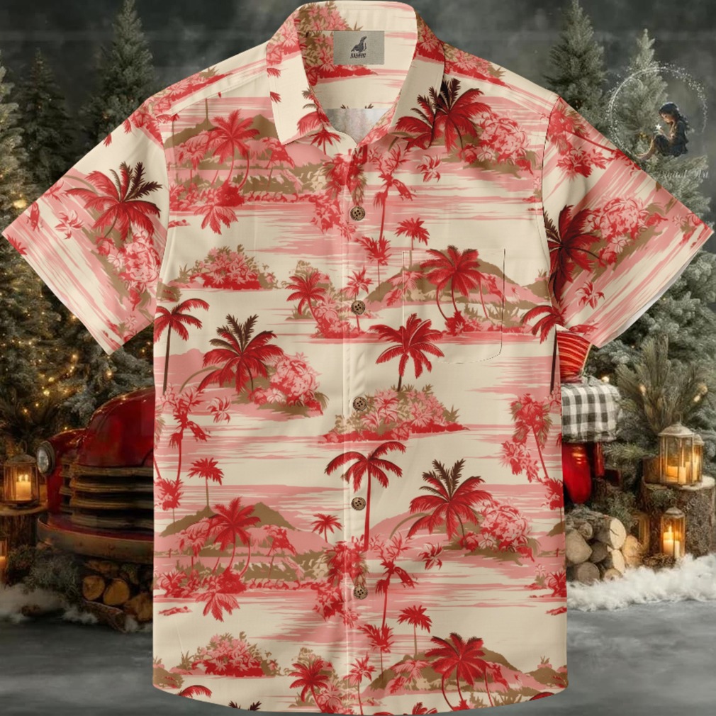 Hawaiian Shirt Island Paradise in Red Hawaiian Shirt Island Paradise in Red