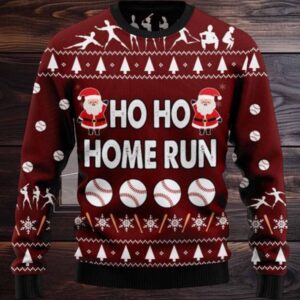 Ho Ho Home Run Ugly Christmas Sweater