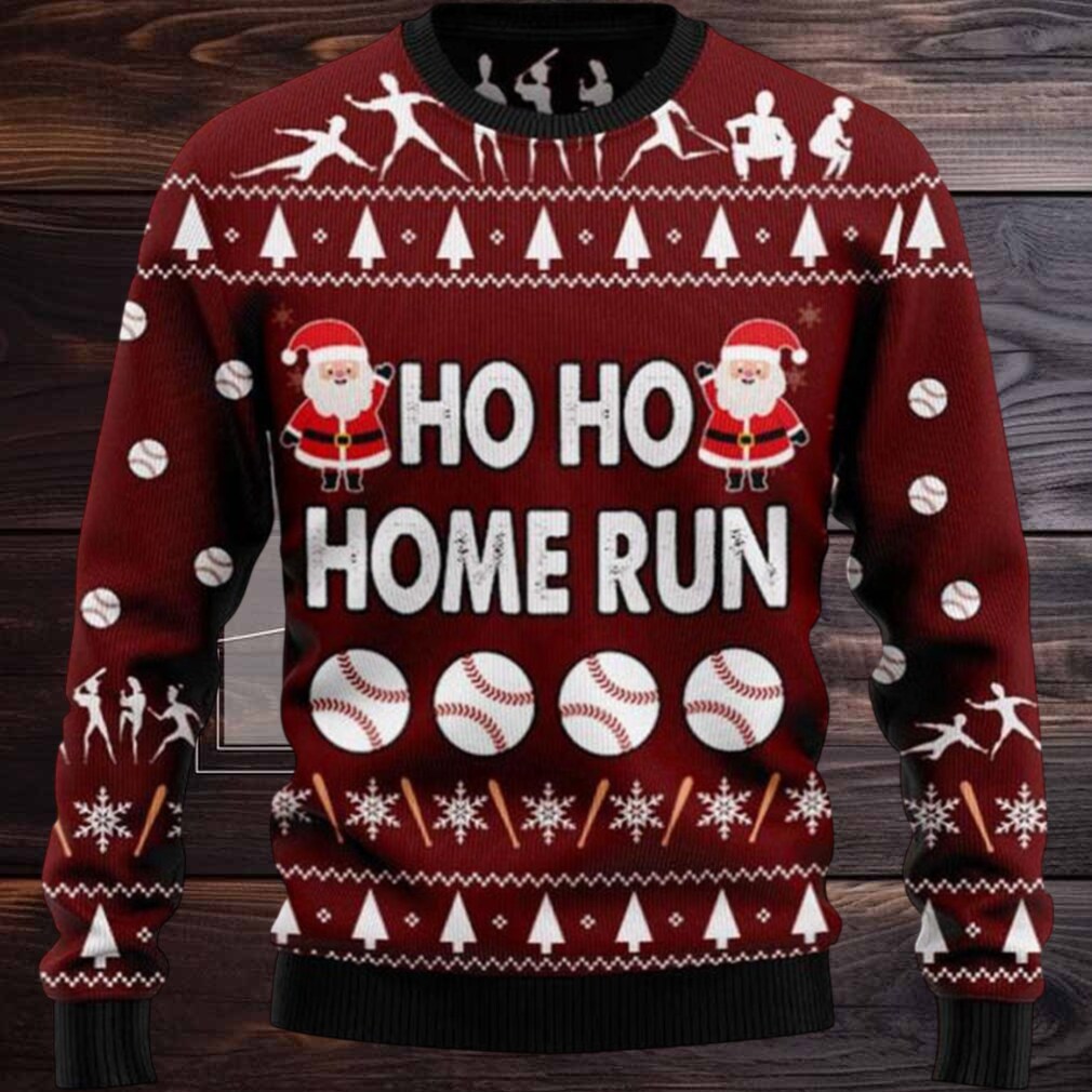 Ho Ho Home Run Ugly Christmas Sweater Ho Ho Home Run Ugly Christmas Sweater