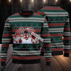 Hockey Gomies Player Ugly Christmas Sweater Womens