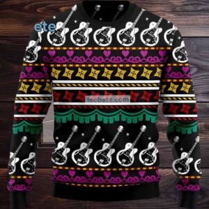Hockey Teacher Gifts Ugly Christmas Sweater Black Family