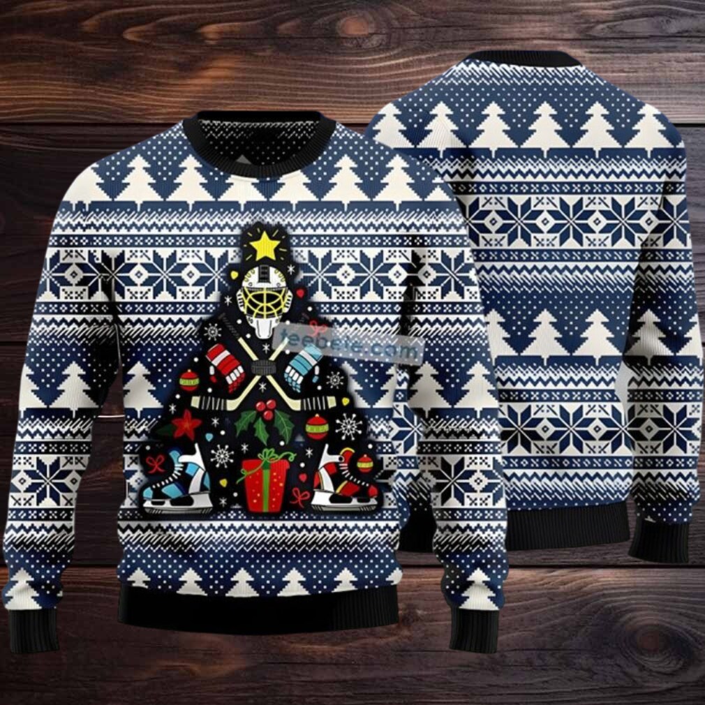 Hockey Teacher Gifts Ugly Christmas Sweater White Blue Ladies Hockey Teacher Gifts Ugly Christmas Sweater White Blue Ladies