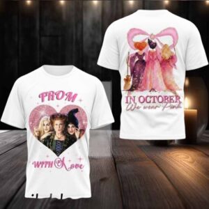 Hocus Pocus In October We Wear Pink Tshirt