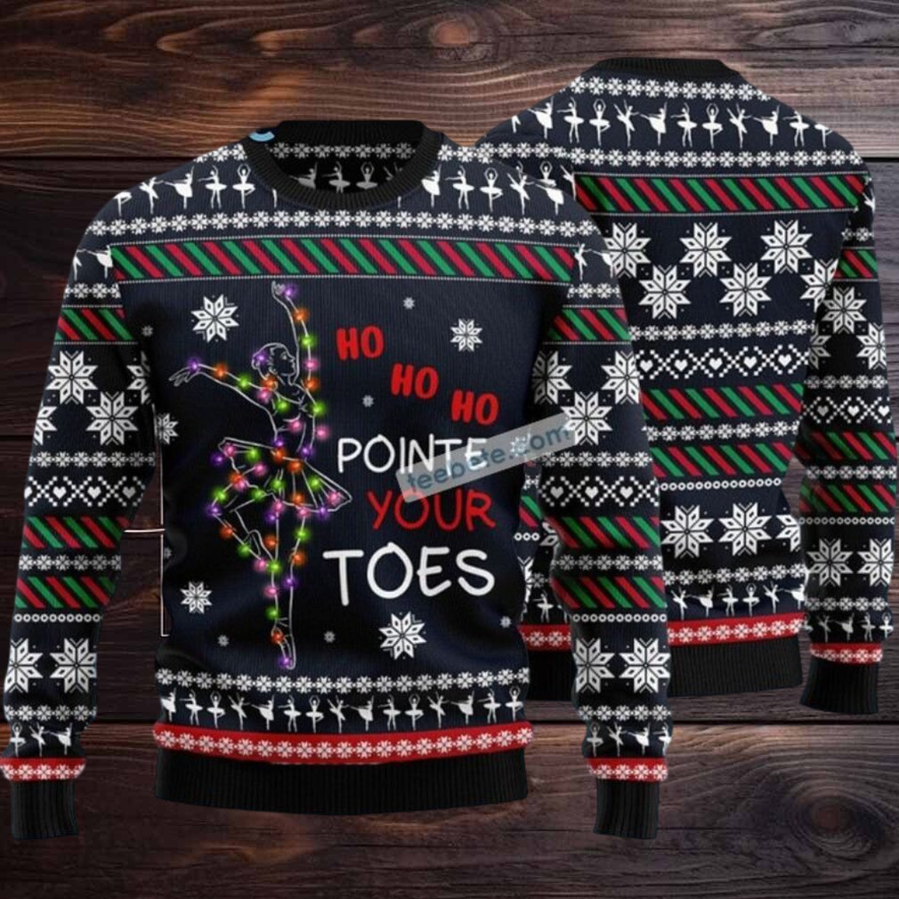 Hohoho Ballet Pointe Your Toes Ugly Christmas Sweater Mens Hohoho Ballet Pointe Your Toes Ugly Christmas Sweater Mens
