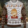 Nightmare On Elm Street Freddy Krueger Skull Ugly Christmas Sweater Ladies White Red Nightmare On Elm Street Freddy Krueger Skull Ugly Christmas Sweater Ladies White Red