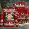 Awesome Wolf Face Ugly Sweater Christmas Party