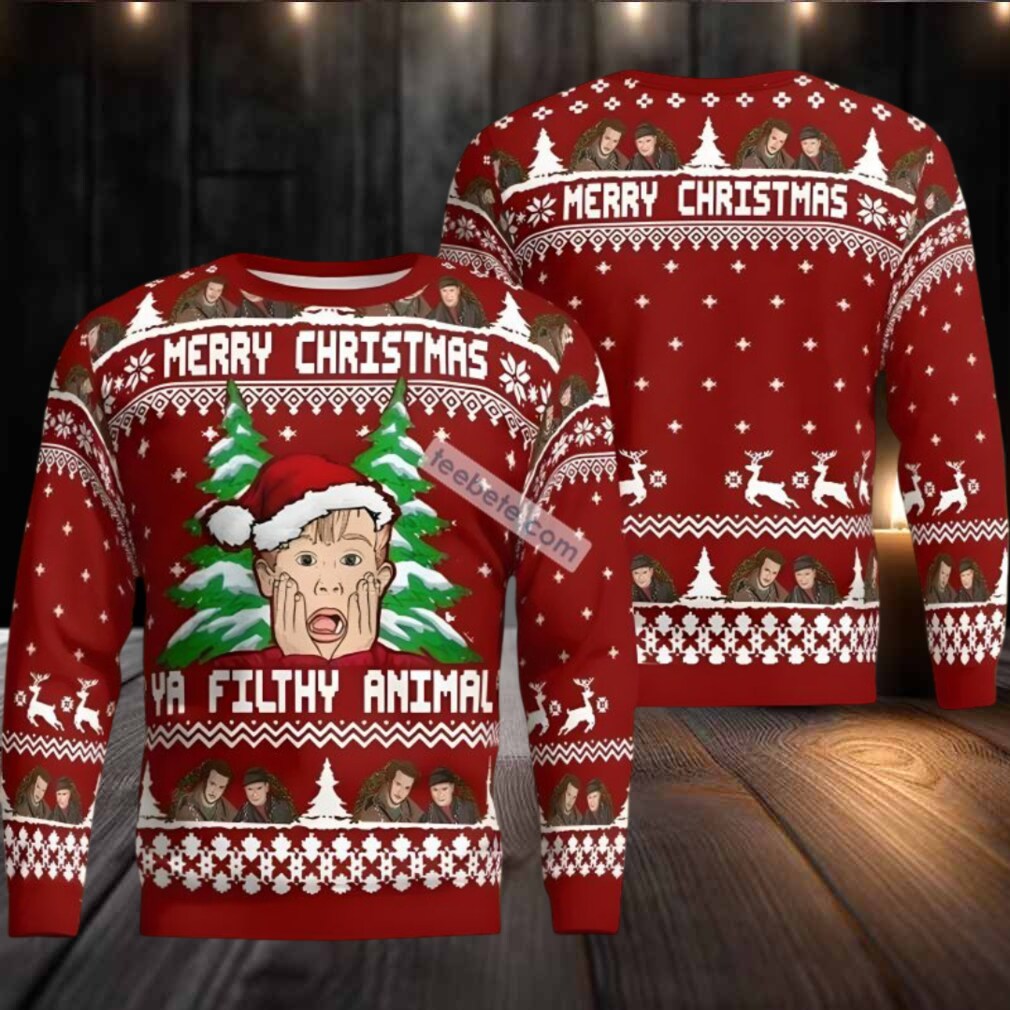 Home Alone Santa Hat Ya Filthy Animal Ugly Christmas Sweaters Best White Red Home Alone Santa Hat Ya Filthy Animal Ugly Christmas Sweaters Best White Red