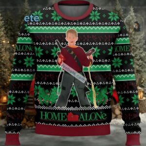 Home Alone Ugly Christmas Sweater Plus Size Green Black