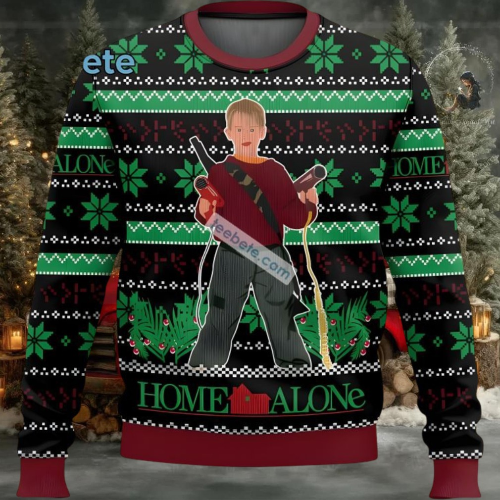 Home Alone Ugly Christmas Sweater Plus Size Green Black Home Alone Ugly Christmas Sweater Plus Size Green Black