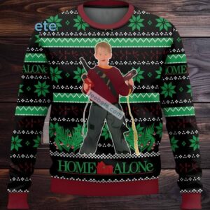 Home Alone Ugly Christmas Sweater Plus Size Green Black