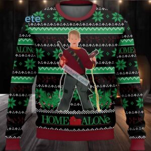 Home Alone Ugly Christmas Sweater Plus Size Green Black