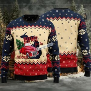 Home For The Holidays Xmas Car Ugly Christmas Sweater Couples