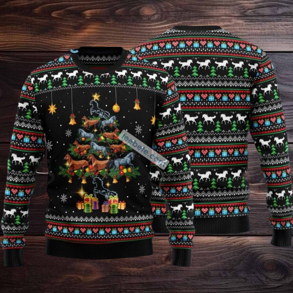 Horses Arranged Into A Christmas Tree Ugly Christmas Sweater Womens Sweatshirt Horses Arranged Into A Christmas Tree Ugly Christmas Sweater Womens Sweatshirt