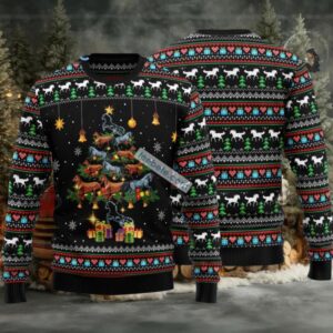 Horses Arranged Into A Christmas Tree Ugly Christmas Sweater Womens Sweatshirt