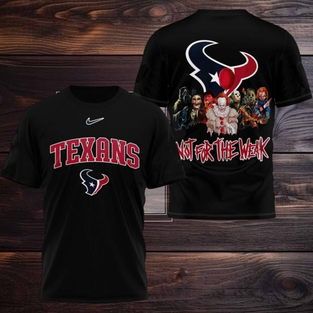 Houston Texans 2025 NFL Not For The Weak Halloween All Over Print Logo Two Sided Shirt Houston Texans 2025 NFL Not For The Weak Halloween All Over Print Logo Two Sided Shirt
