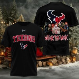 Houston Texans 2025 NFL Not For The Weak Halloween All Over Print Logo Two Sided Shirt