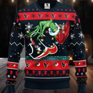 Houston Texans Grinch Ugly Christmas Sweater, Grinch Xmas Sweater